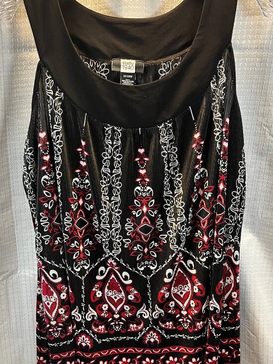 Studio 1940 Tops - Vintage Y2K Studio 1940 Sleeveless Pleated Tunic Blouse Tank size 22/24W
